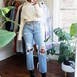 AGOLDE  90's loose fit Mid  rise distressed Jeans